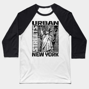 Urban New York Streets Baseball T-Shirt